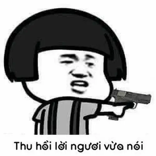 38 Meme vui nhân vật tóc bát úp cầm súng chỉ ngang, hợp làm nội dung giải trí ngắn cho cảnh phản ứng gay gắt kiểu đùa vui