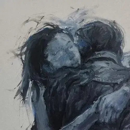 8 Hình hài hước chữa lành khắc họa nét vẽ chì mộc mạc về cái ôm siết chặt đầy xúc động của cặp đôi giữa những giông bão cuộc đời.
