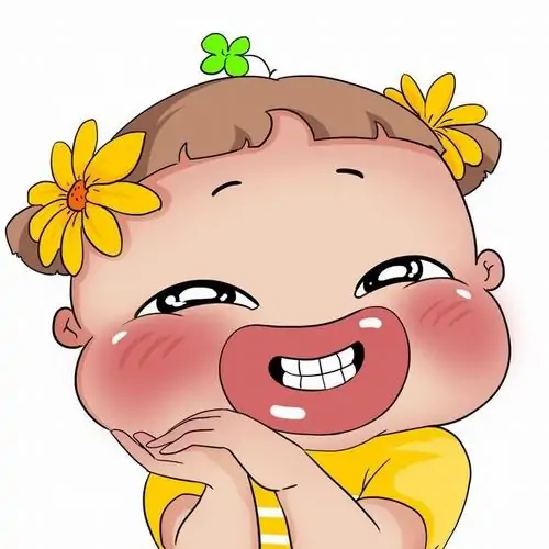 10 Cô bé hoạt hình mặc áo vàng chống cằm, má đỏ hây và răng cửa to làm biểu cảm tinh nghịch thêm duyên