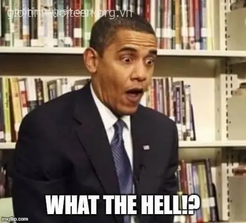 16 Ảnh troll mở miệng bất ngờ người đàn ông sơ mi giữa thư viện, dòng chữ WHAT THE HELL làm phản ứng càng cà khịa
