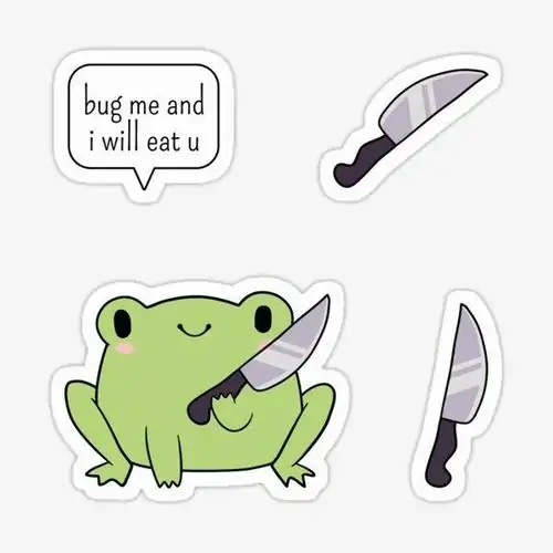 36 Meme dao kiếm nhân vật áo trùm đầu xám đứng trước nền đơn sắc, dao nhựa làm biểu cảm lạnh lùng hóa ngớ ngẩn