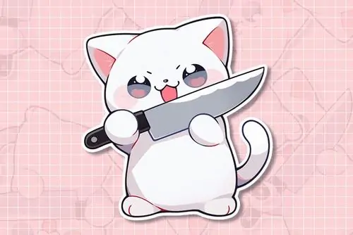 19 Smudge Cat được ghép dao bên bàn ăn, đôi mắt khó chịu nhìn đĩa rau như muốn phản đối bữa tối quá xanh