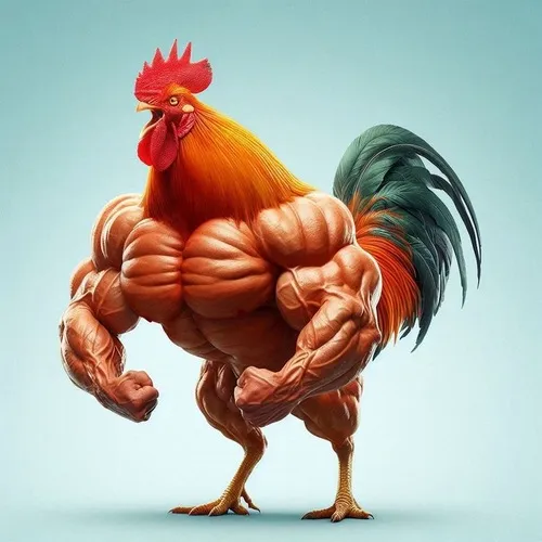 30 Gà lầy đội mũ bảo hiểm đứng giữa sân, đôi chân nhỏ xíu làm cảnh chuẩn bị ra đường trông rất trái khoáy