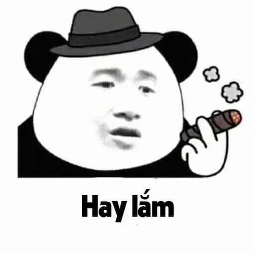 5 Gương mặt gấu trúc đội mũ cao bồi đưa tay bắn tim, dòng Hay lắm làm lời khen thêm ngang tàng