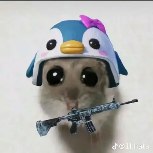 28 Ảnh meme cà khịa nhân vật hoạt hình đeo tai nghe cầm súng đồ chơi trong khung chat, mặt tỉnh như vừa phản dame xong
